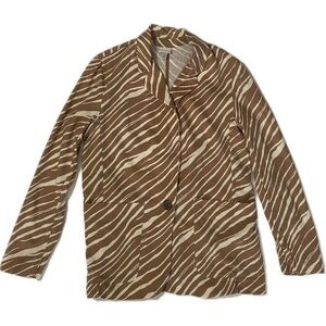 Linen Zebra Print Blazer Target A New Day Sz Small